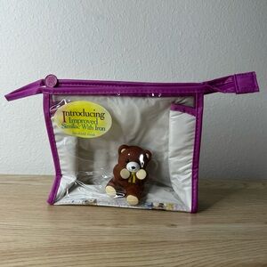 Similac Vintage 90s Zippered Promotional Baby Pouch With Teddy Bear Bath Toy‎